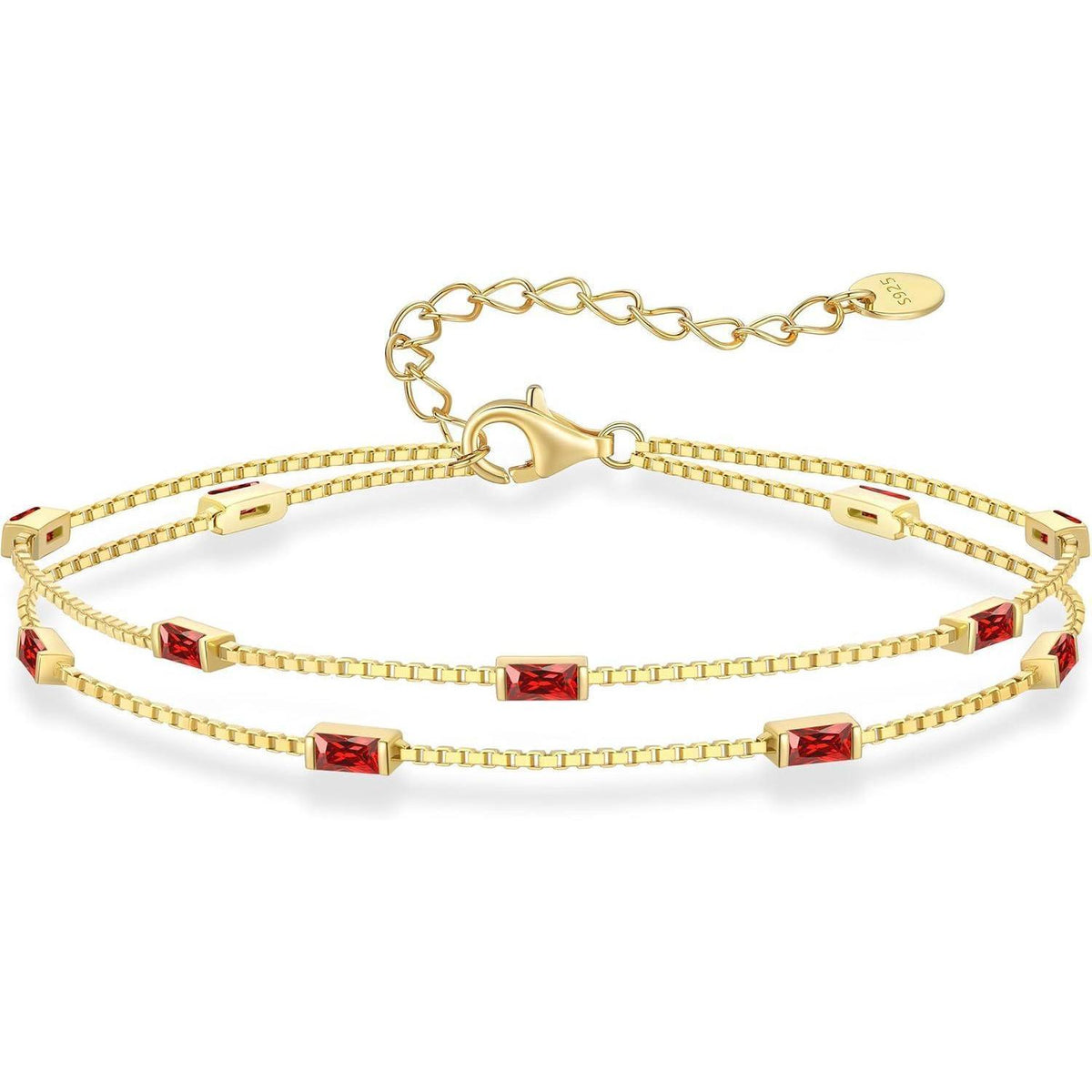 Geschichtetes Damenarmband 925 Silber mit Zirkonia
