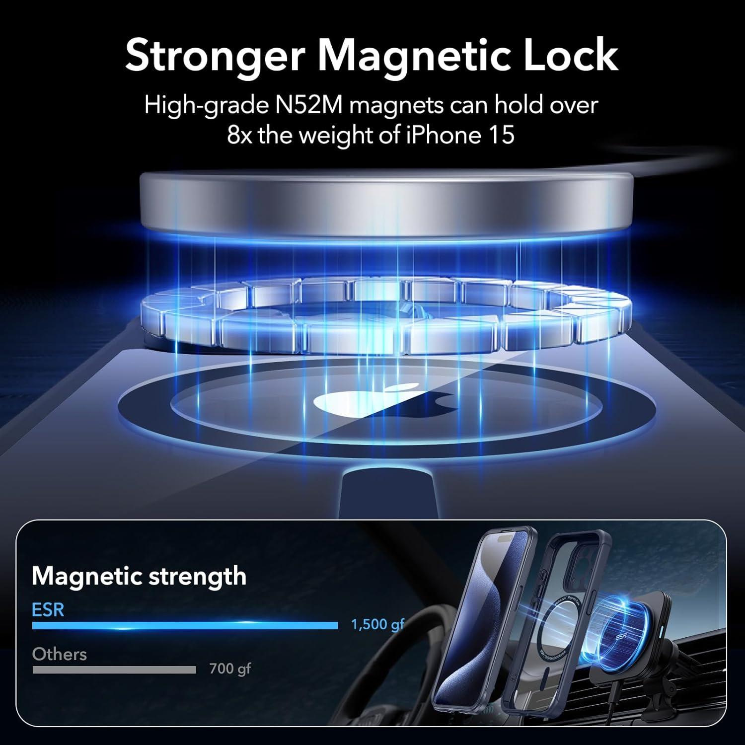 ESR iPhone 15 Pro Max Hülle MagSafe 360 Schutzhülle Marineblau Schutz