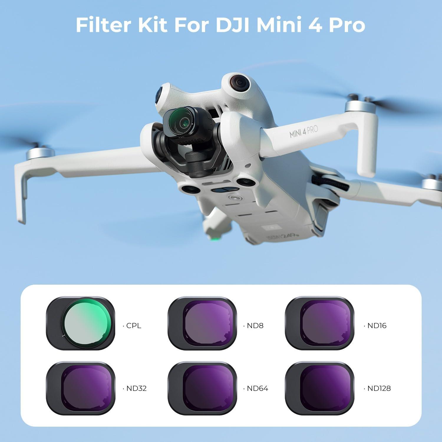 K&F Concept Mini 4 Pro ND Filterset 6 Stück CPL ND8-128