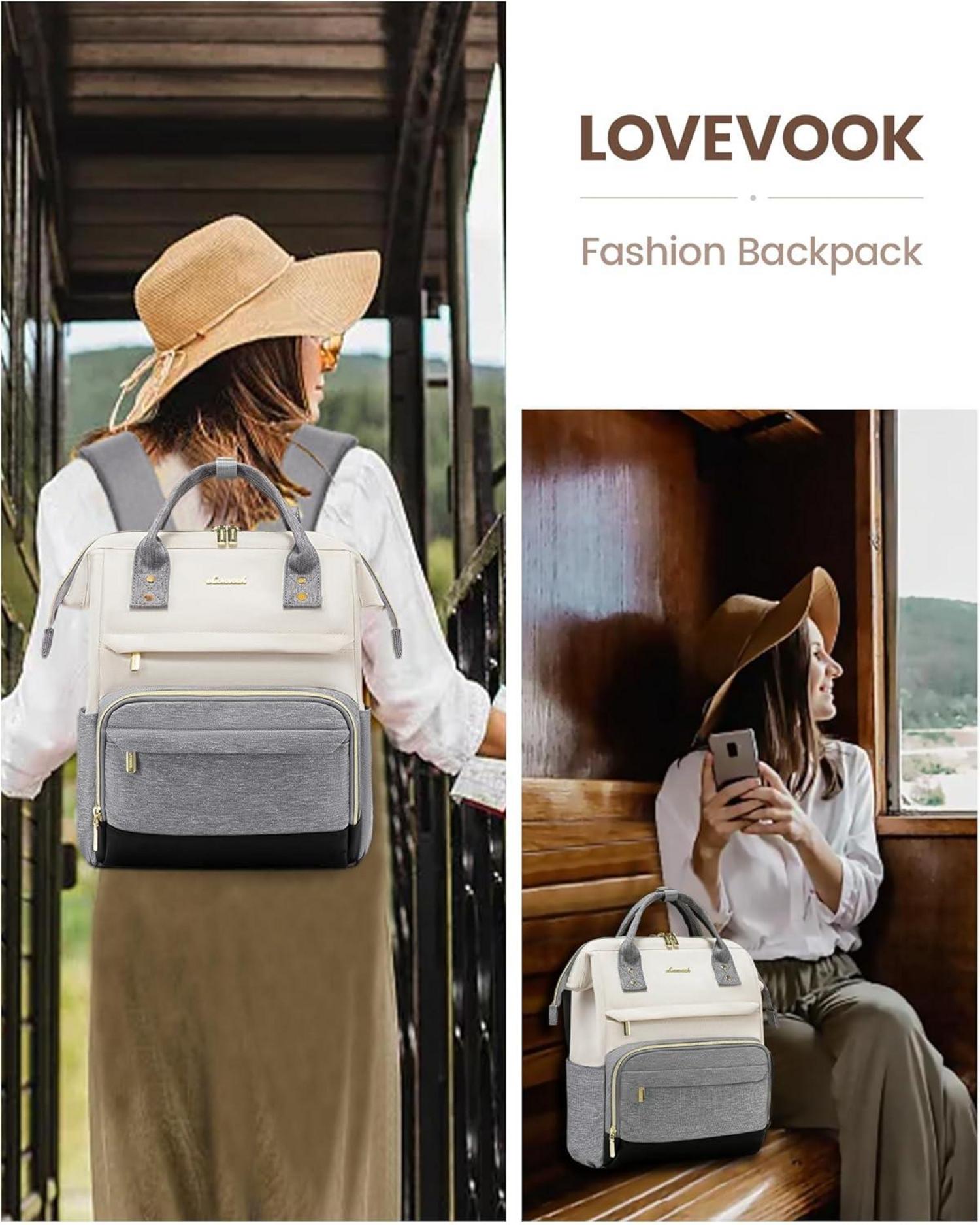 Damen Rucksack Klein Elegant Wasserdicht Cityrucksack 2 in 1 für