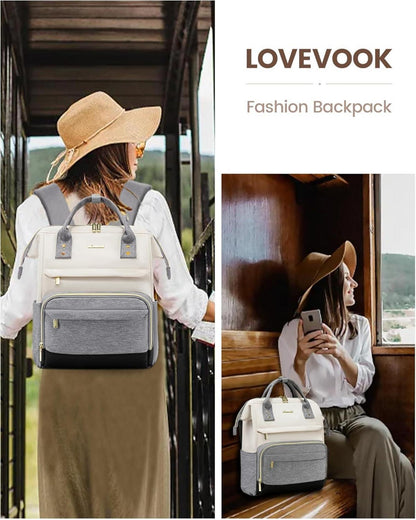 Damen Rucksack Klein Elegant Wasserdicht Cityrucksack 2 in 1 für