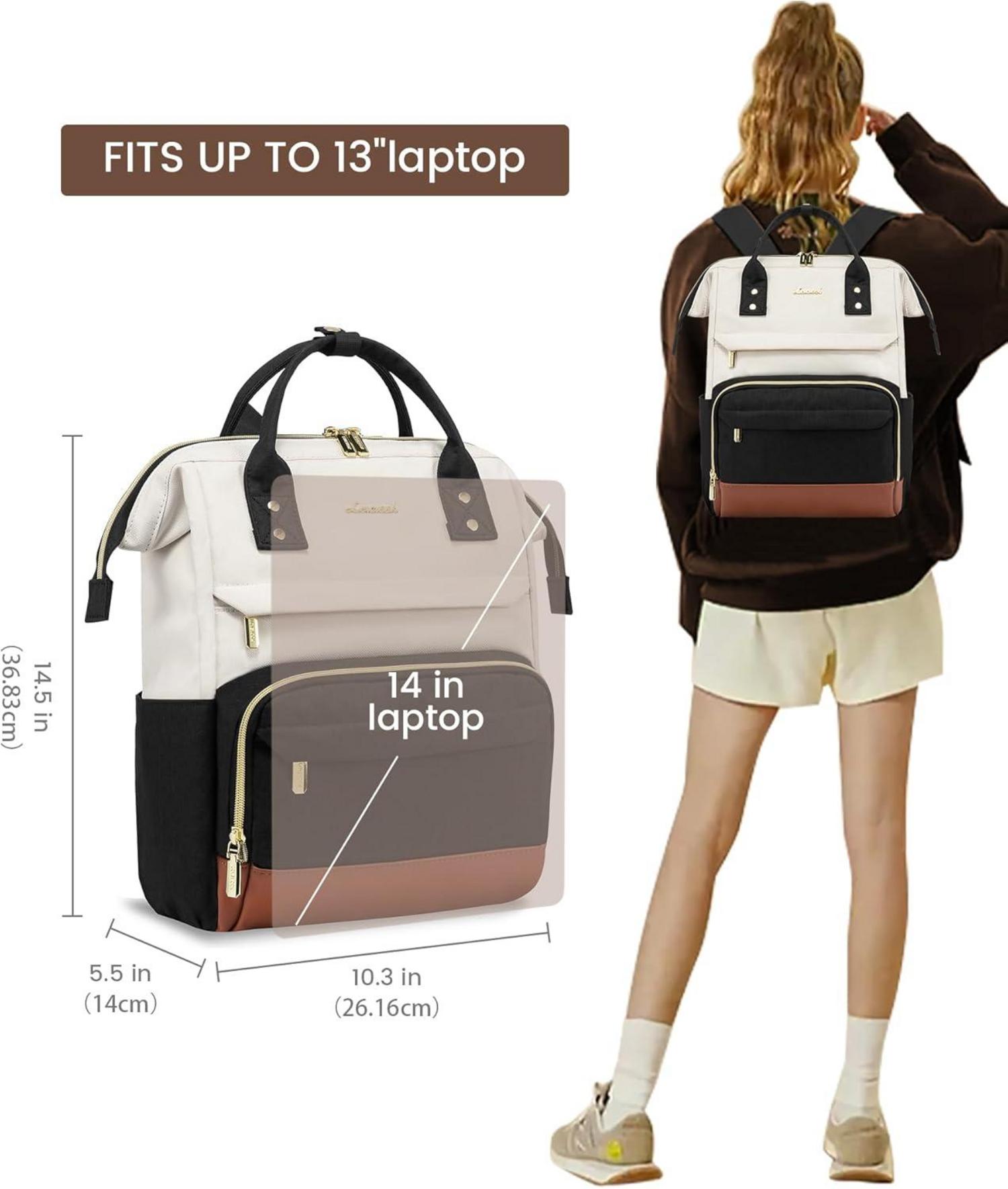 Damen Rucksack Klein Elegant Wasserdicht 2 in 1 Cityrucksack