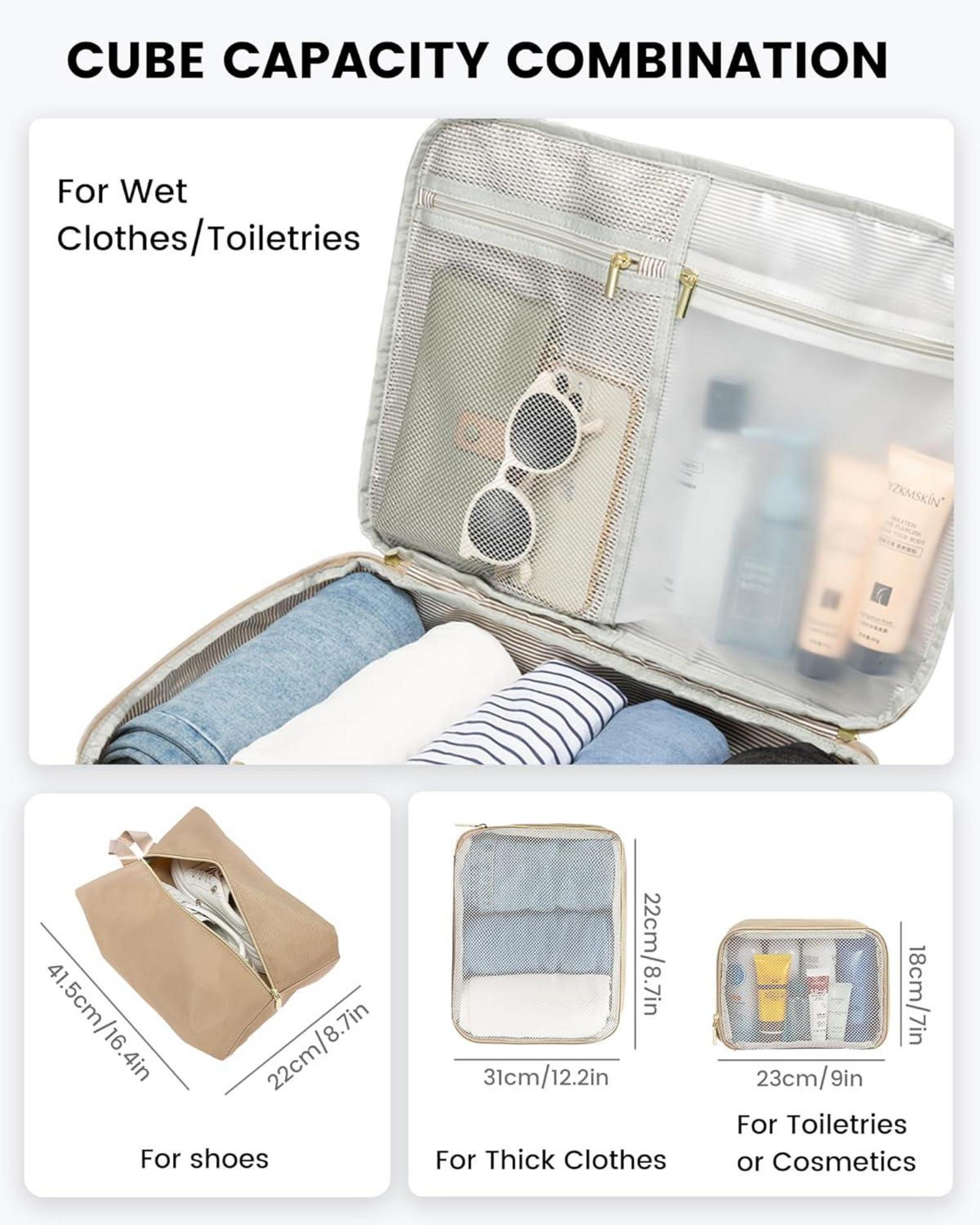 Handgepäck Rucksack Damen 40L Wasserdicht Laptop Reiserucksack-Trolley