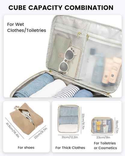 Handgepäck Rucksack Damen 40L Wasserdicht Laptop Reiserucksack-Trolley