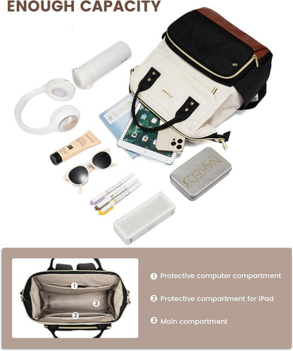 Damen Rucksack 2 in 1 Wasserdicht Elegant City Backpack Schule Reisen