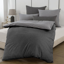 Premium Bettwäsche Set 135x200 Anthrazit Grau Baumwolle