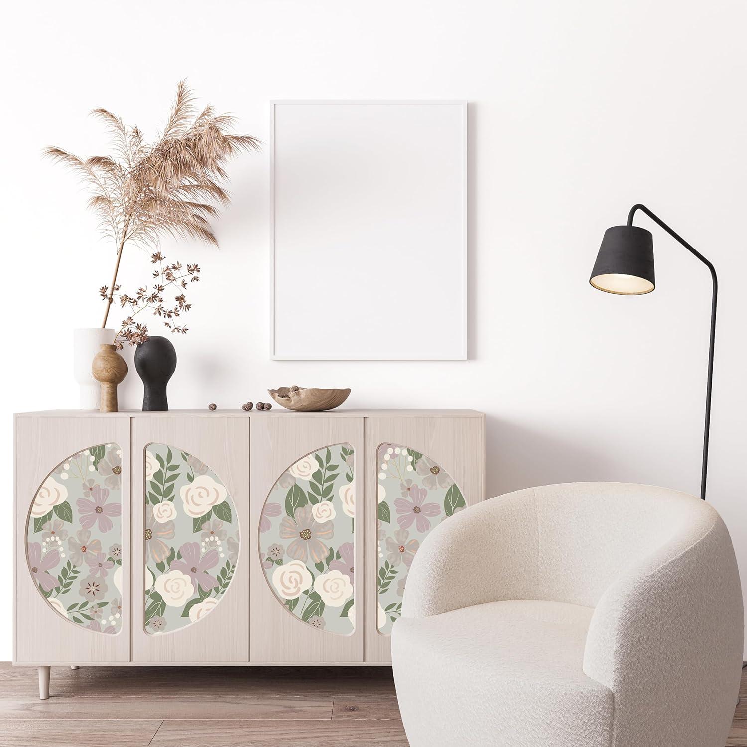 Selbstklebende Tapete Blume PVC Vinyl 44X300cm Klebefolie