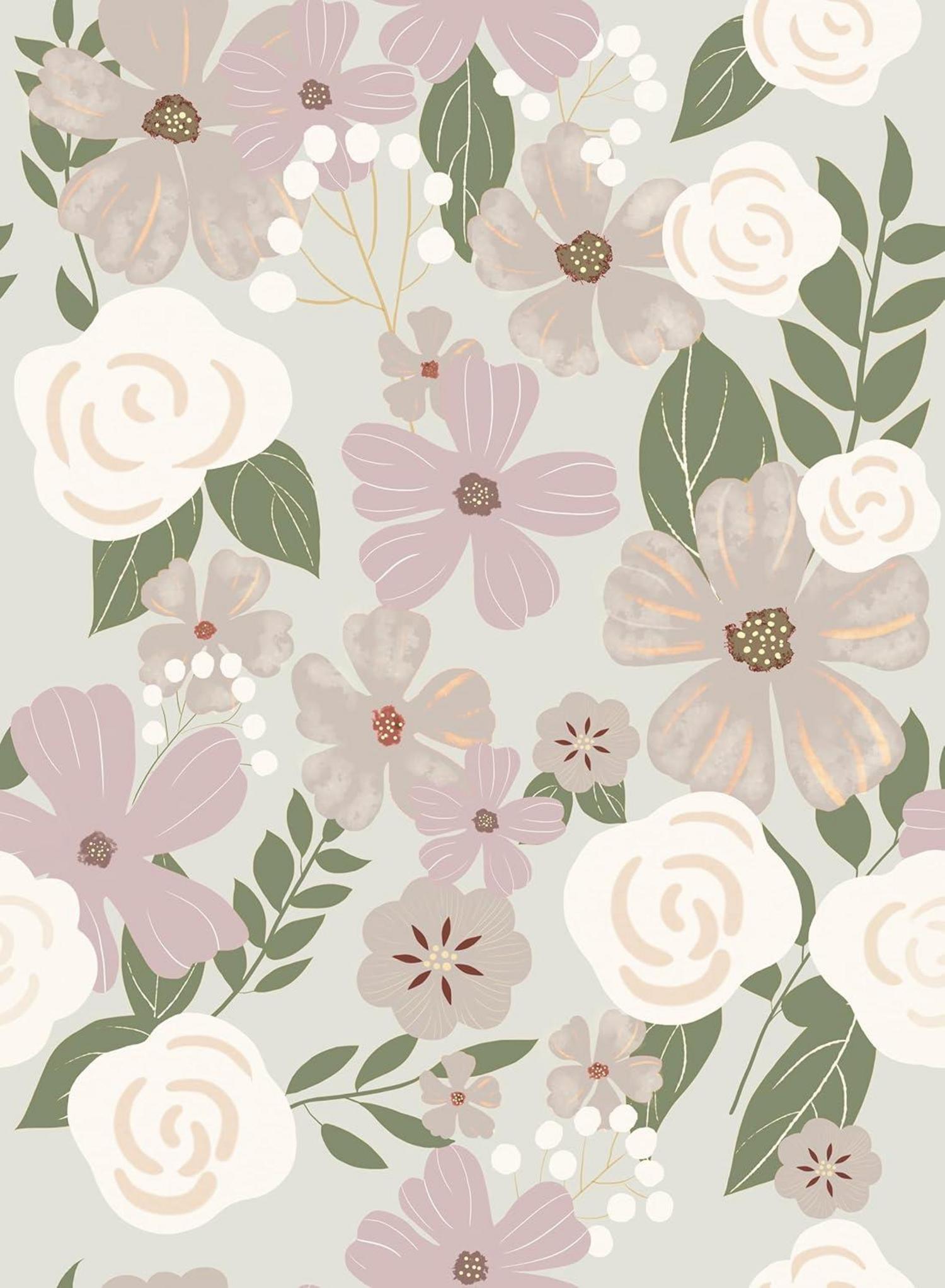 Selbstklebende Tapete Wandpapier Blume PVC Vinyl Kamelienblüte