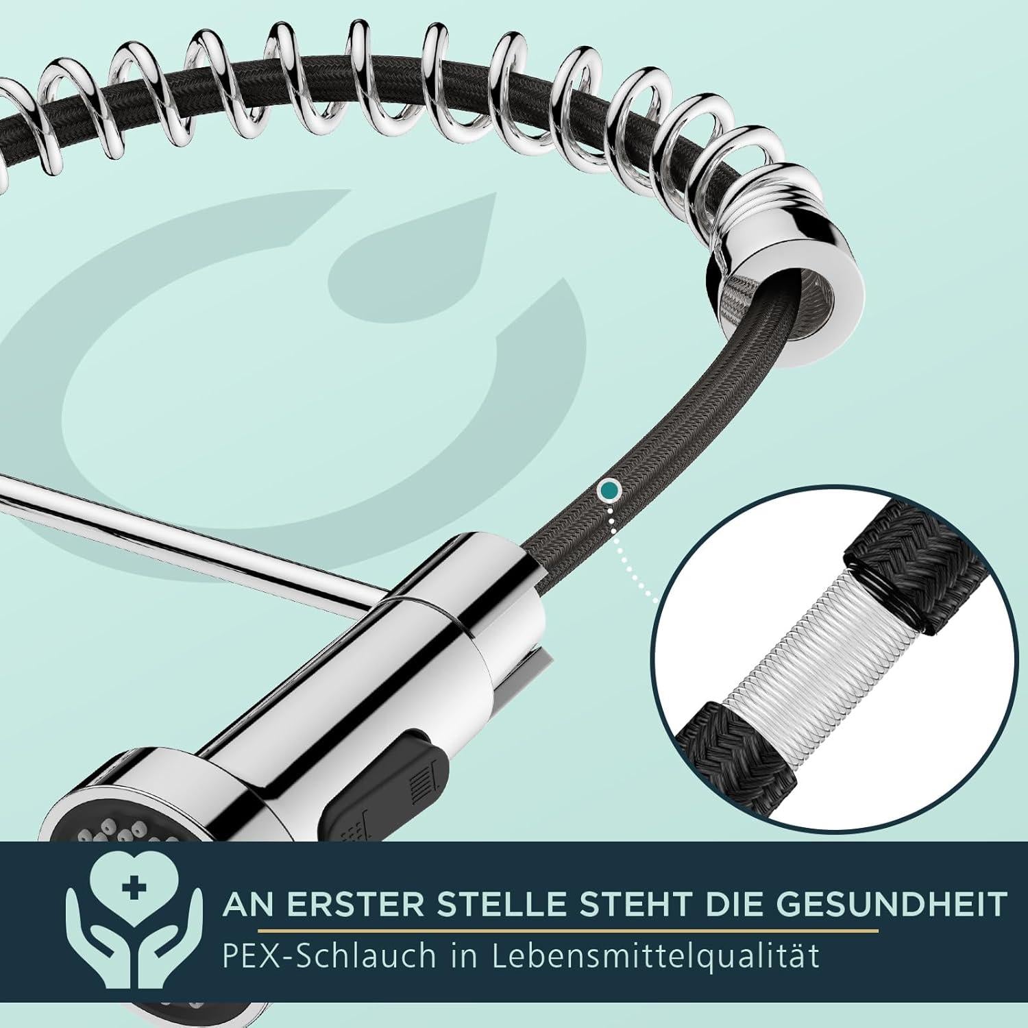 FORIOUS Edelstahl Wasserhahn Küche Ausziehbar Brause 360° Drehbar