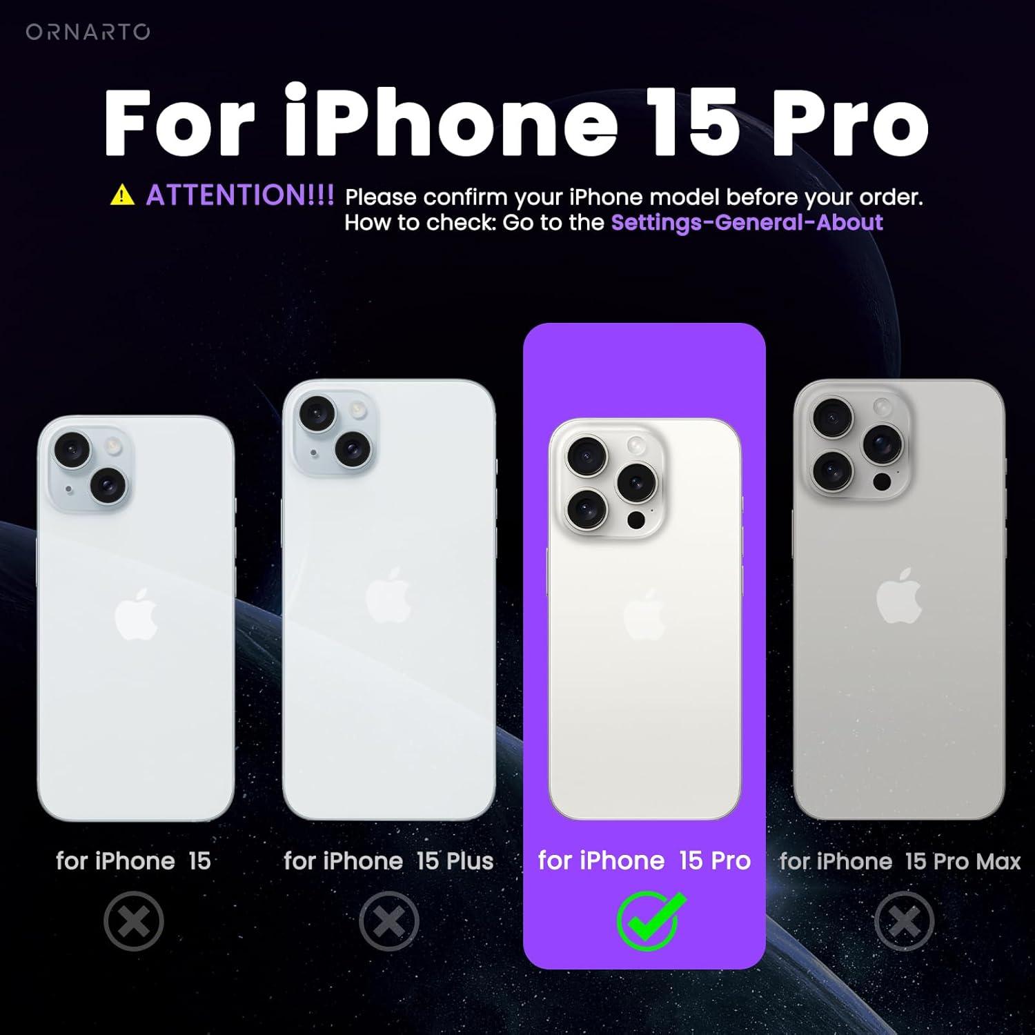iPhone 15 Pro Hülle Matt Anti-Rutsch Hardcase 6,1 Zoll Blau