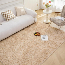 Flauschiger Shaggy-Teppich Wohnzimmer Antirutsch Waschbar