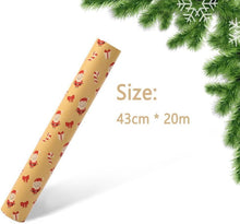 Weihnachtsgeschenkpapierrolle 43cm x 20m Kraftpapier