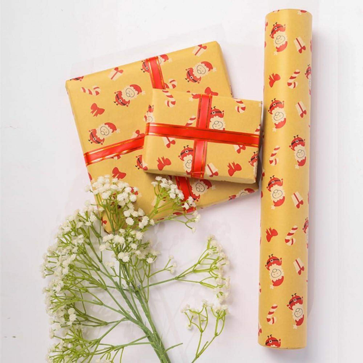 Weihnachtsgeschenkpapierrolle 43x20m Kraftpapier Weihnachtsmann