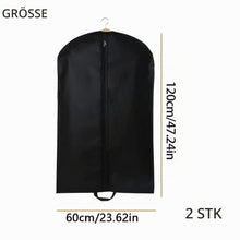 Kleidersäcke 2er Set Staubdicht Atmungsaktiv 60x100cm Schwarz