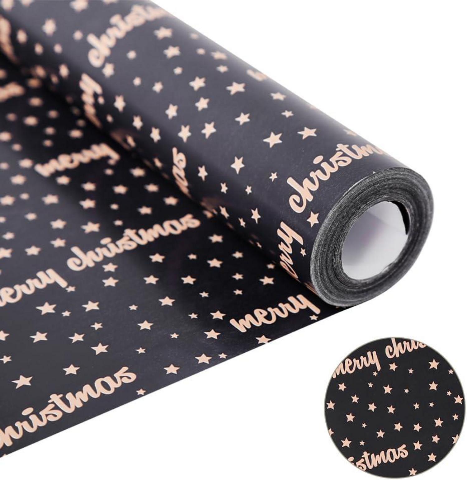 43 cm x 15 m Weihnachtsgeschenkpapierrolle mit Sternendesign
