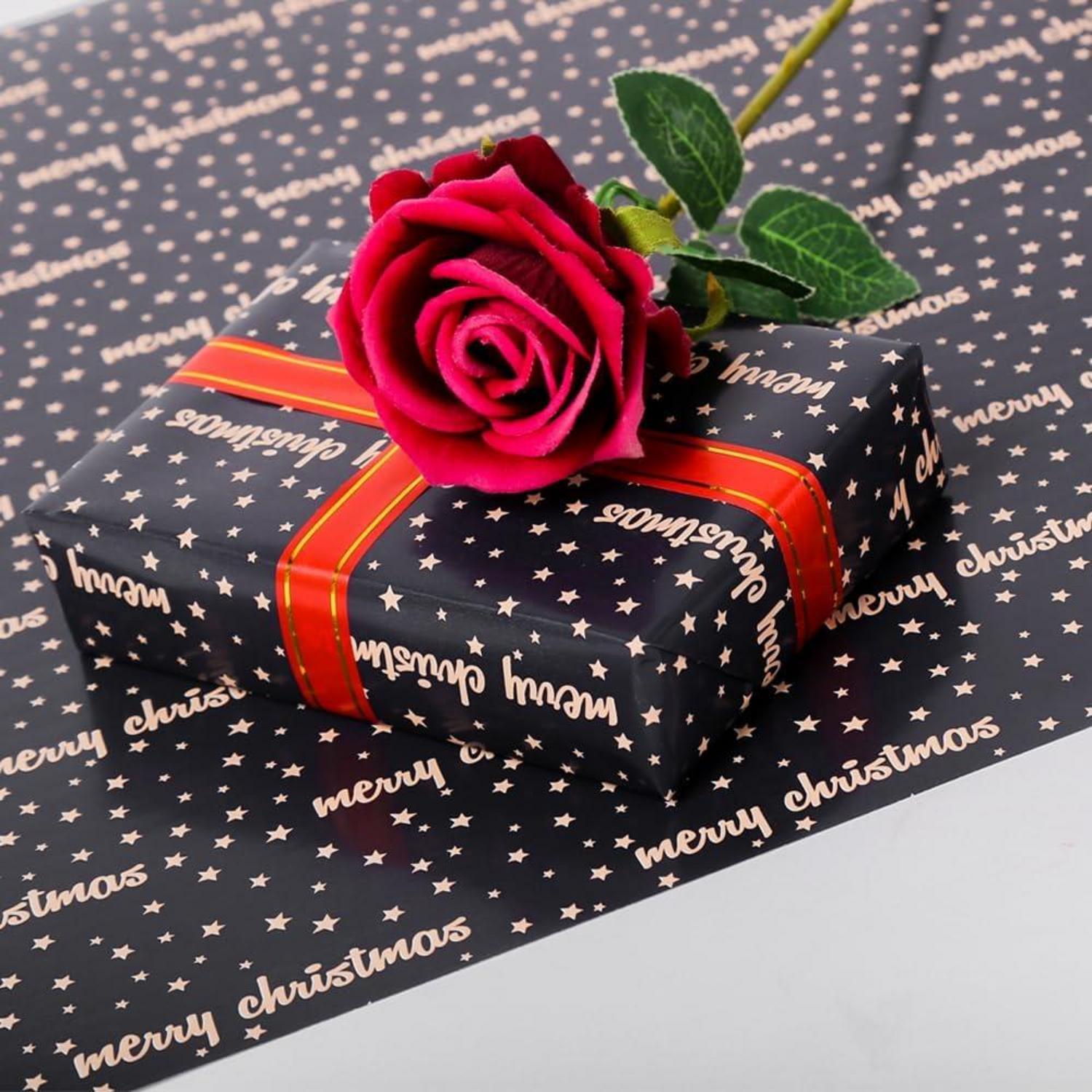 43cm x 15m Weihnachtspapierrolle Stern Geschenkpapier Festliche