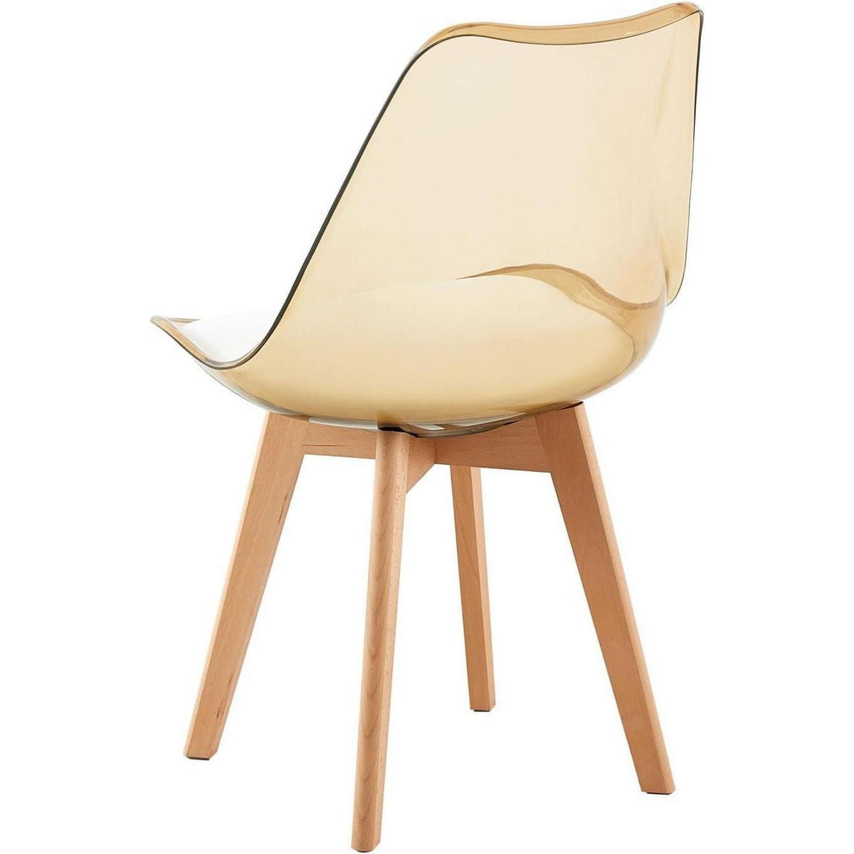 Transparente Esszimmerstühle Set 4 – Skandinavischer Stil Braun