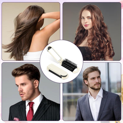 Mini Haarbürste mit Spiegel und Massagefunktion für unterwegs