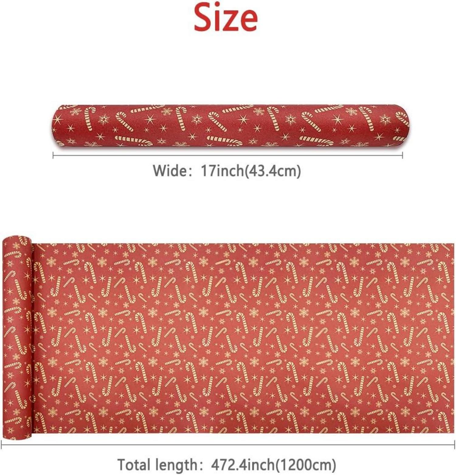 Weihnachtsgeschenkpapier Kraftpapierrolle Sterne