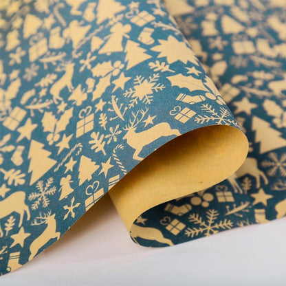 Weihnachtsgeschenkpapierrollen Kraftpapier 43cm x 20m