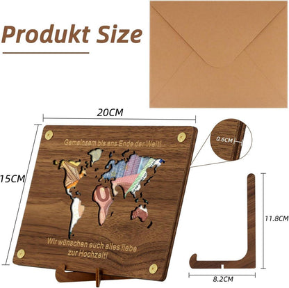 DIY Geldgeschenk Happy Birthday Holzverpackung Geldkarte Kerzen