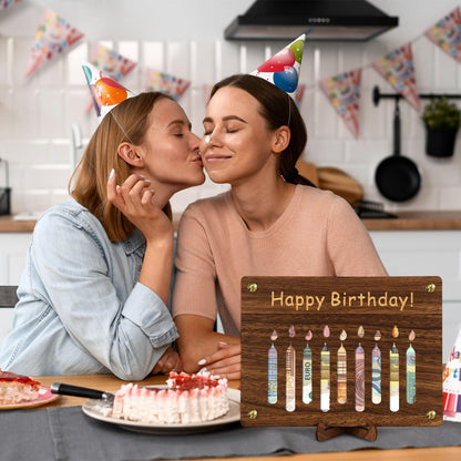 Geldgeschenke Holz Happy Birthday Verpackung Karte Deko