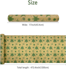 43cm × 20m Weihnachtsgeschenkpapierrolle Kraftpapier Grün