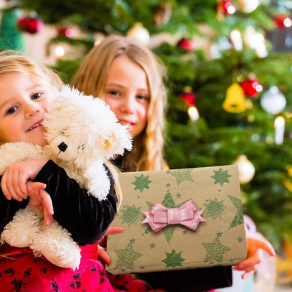 43cm Kraftpapier Weihnachtsgeschenkpapierrolle grüne Sterne recycelbar