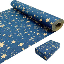 Weihnachtsgeschenkpapierrolle Kraftpapier Sterne 43x20m
