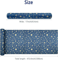 43cm Weihnachtsgeschenkpapierrolle Kraftpapier mit Sternen