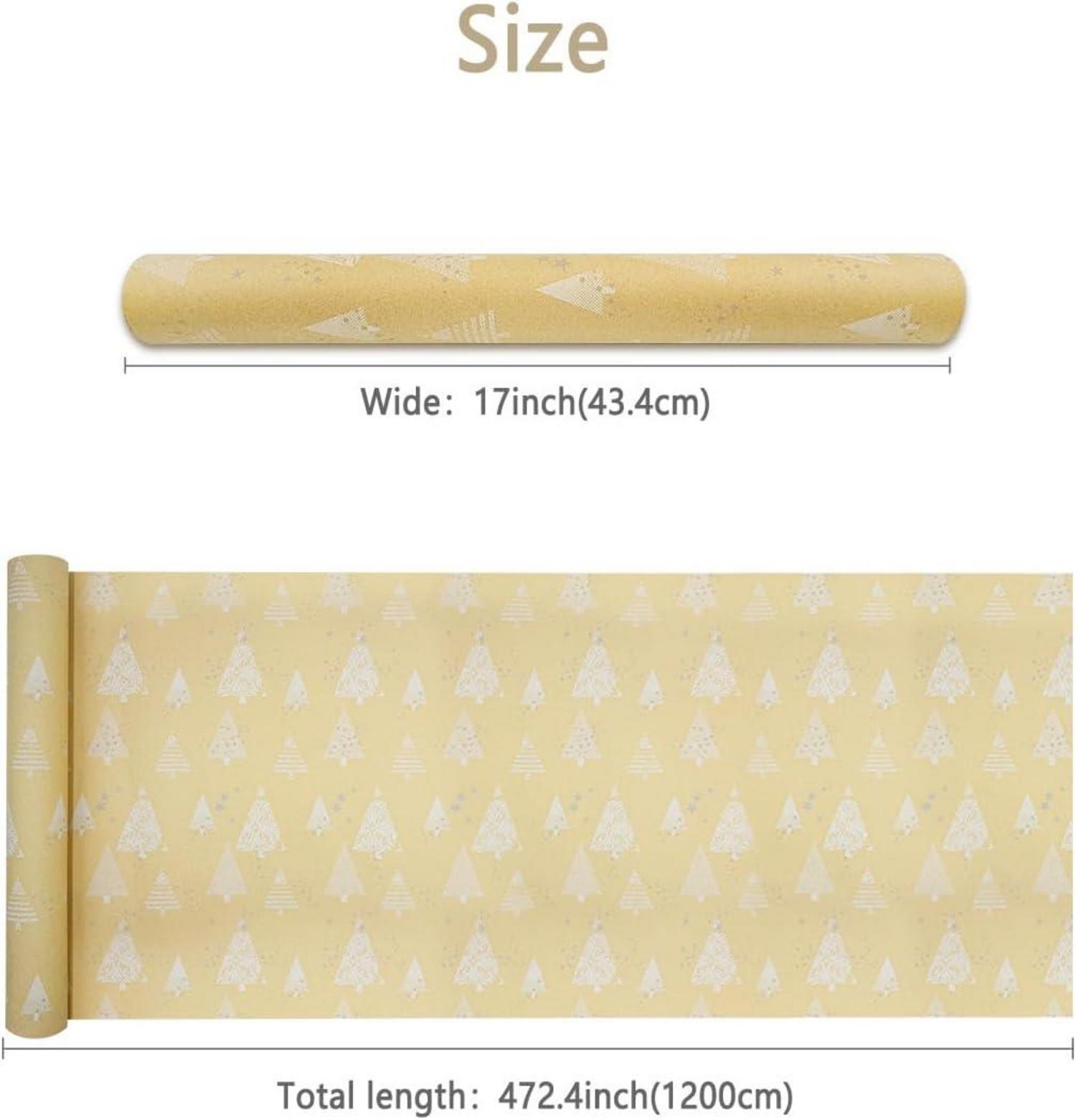 Weihnachtsgeschenkpapierrolle Kraftpapier Sterne