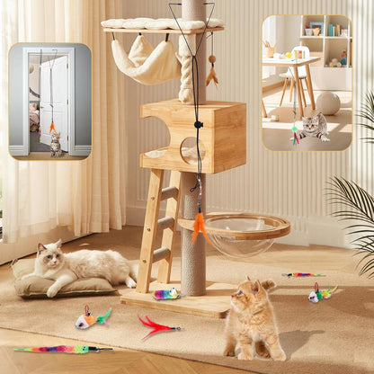 Interaktives Katzenspielzeug mit Feder und Saugnapf