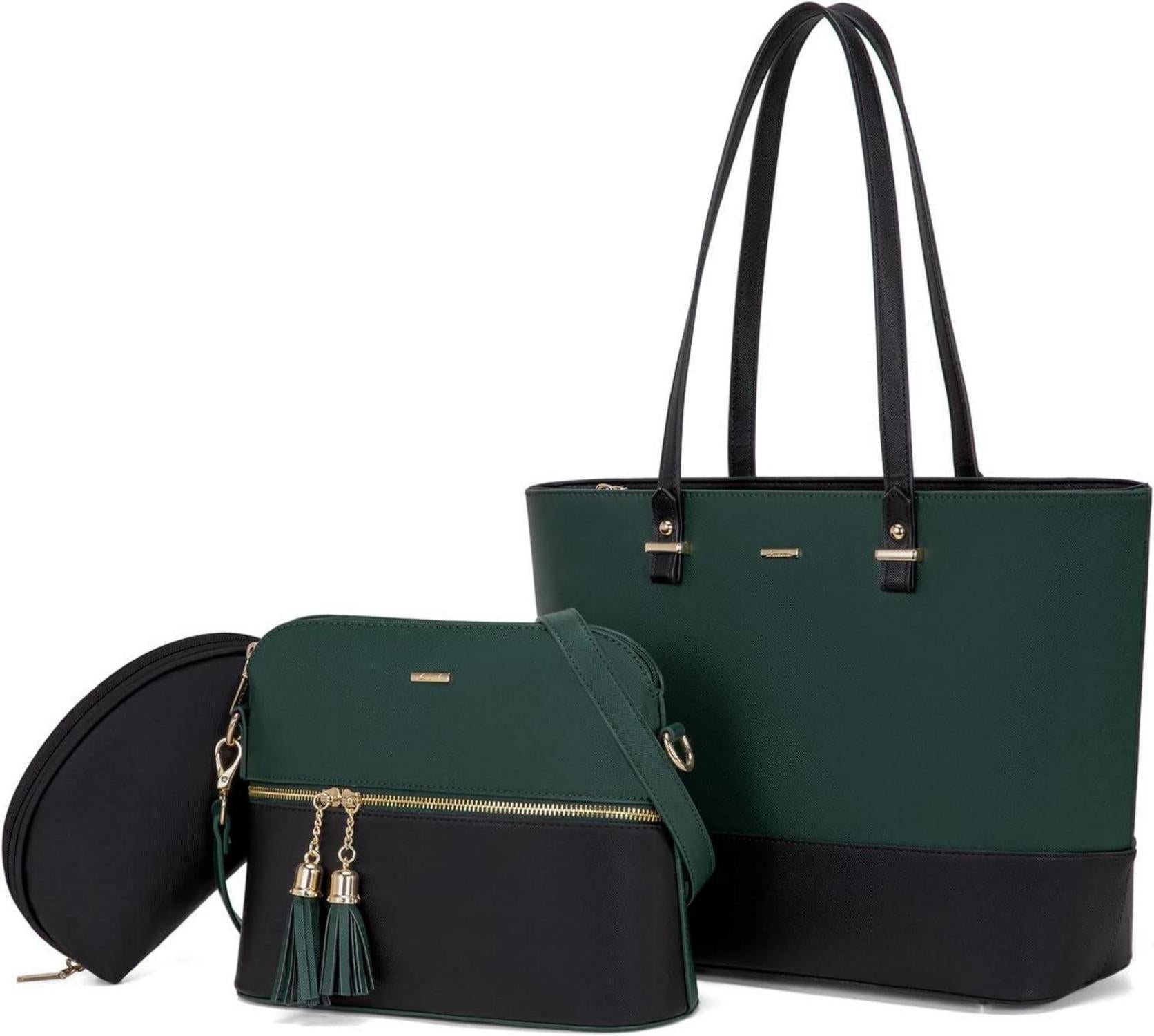 Handtasche Damen Shopper Schultertasche Groß Leder 3-teiliges Set
