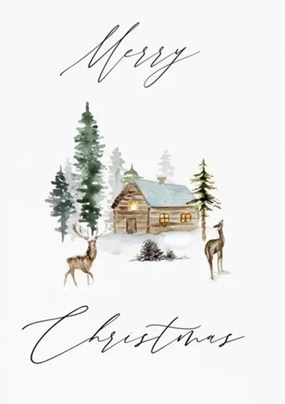 Weihnachts Poster Set Kunst Wandbilder Winter Deko 3er Trayosin