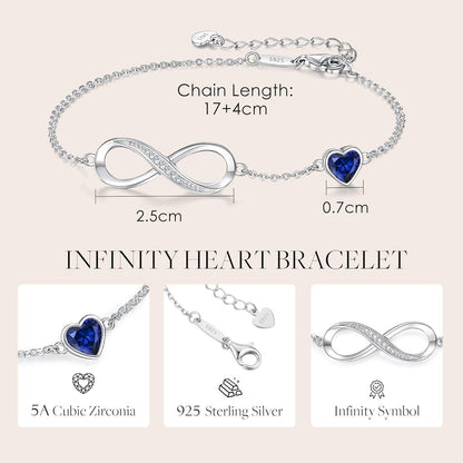 Einstellbares Louisa Secret Infinity Armband 925 Sterling Silber Damen