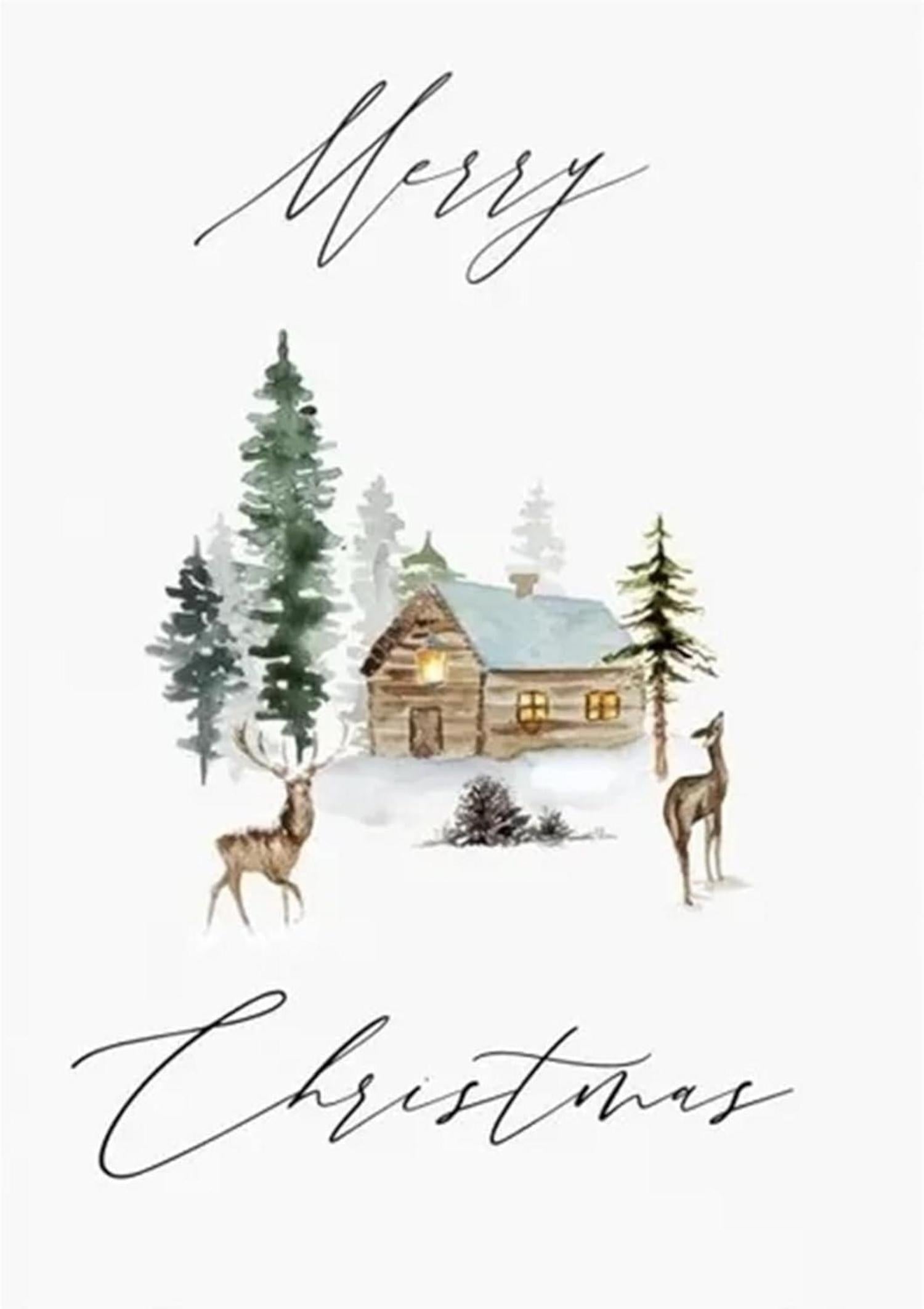 3er Premium Weihnachten Winter Poster Set für Wanddekoration