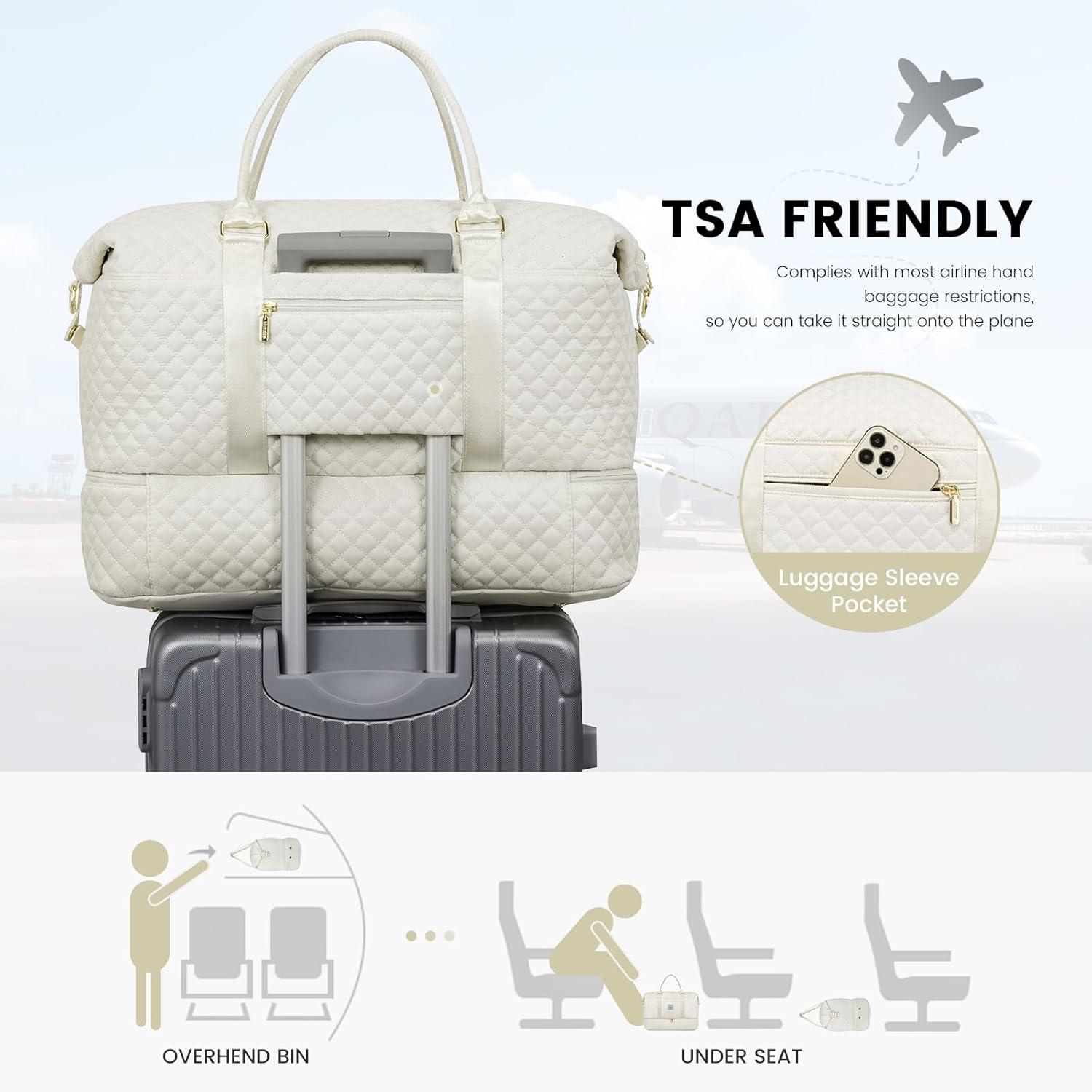 Damen Reisetasche LOVEVOOK Sporttasche Groß Weekender Wasserdicht