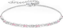 Geburtsstein Armband Silber 925 Damen Zirkonia Infinity Schmuck