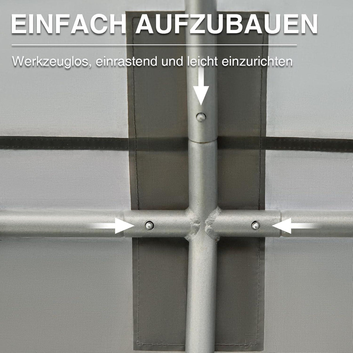 Gerätezelt 9.8m³ 190x230x225cm wasserdicht Belüftung Grau