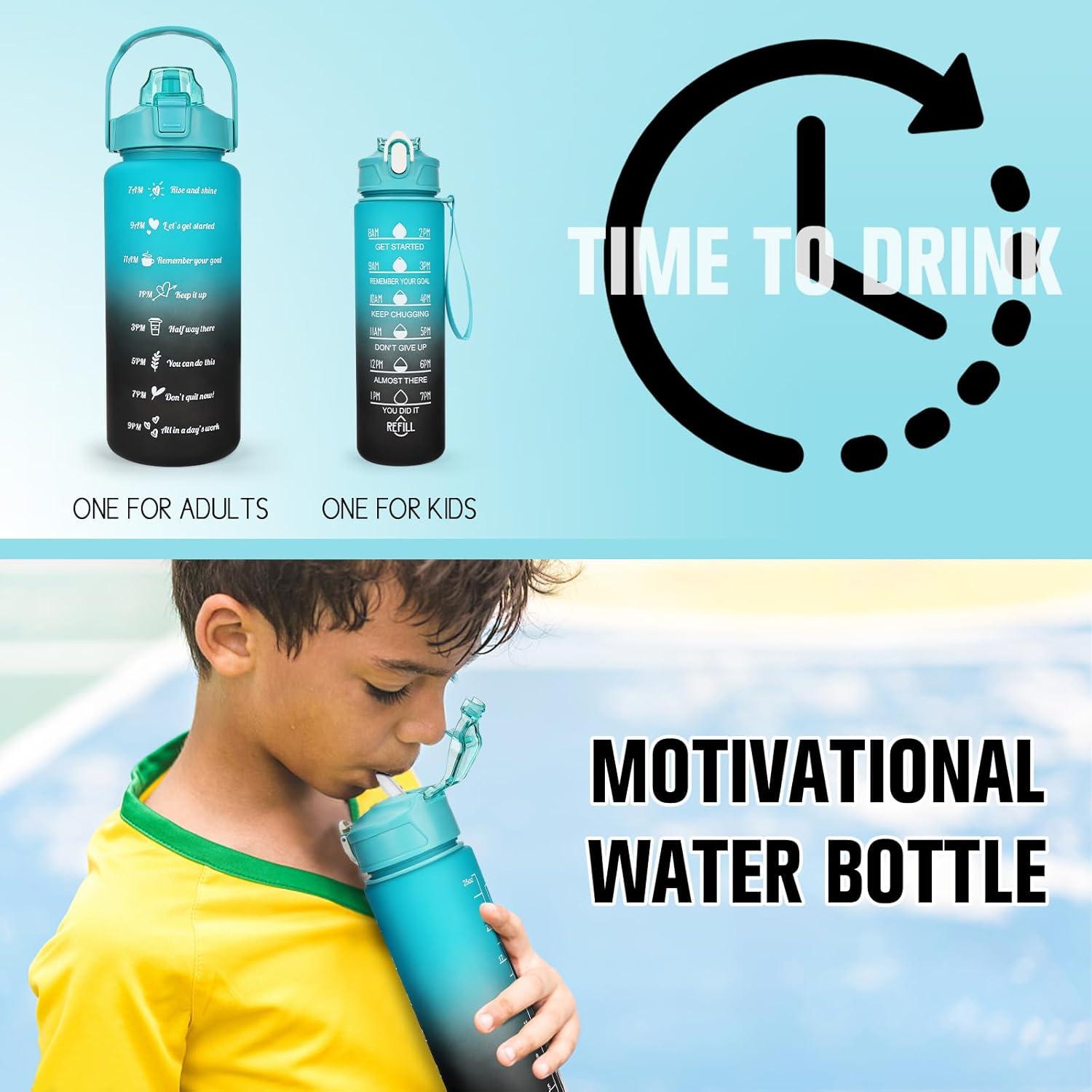 Sport-Trinkflasche 2er Pack BPA-freies 2L + 750ml Set