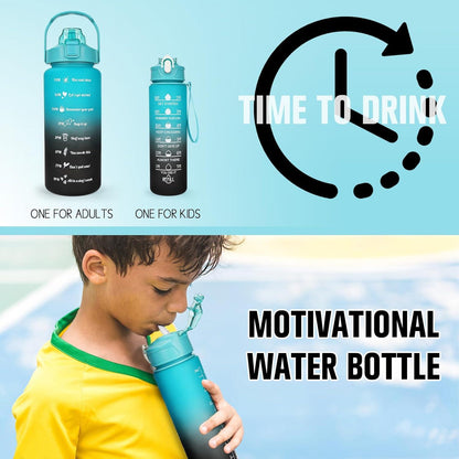 Sport-Trinkflasche 2er Pack BPA-freies 2L + 750ml Set