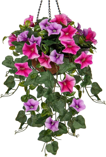 Kunstblumen Morning Glory Hängende Pflanzen 70cm Lila