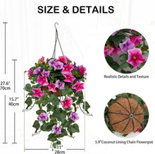 Künstliche Morning Glory Hängepflanze 70 cm lila mit