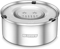 Wassernapf Hund 3L Edelstahl Anti Schlabber Rutschfester Boden