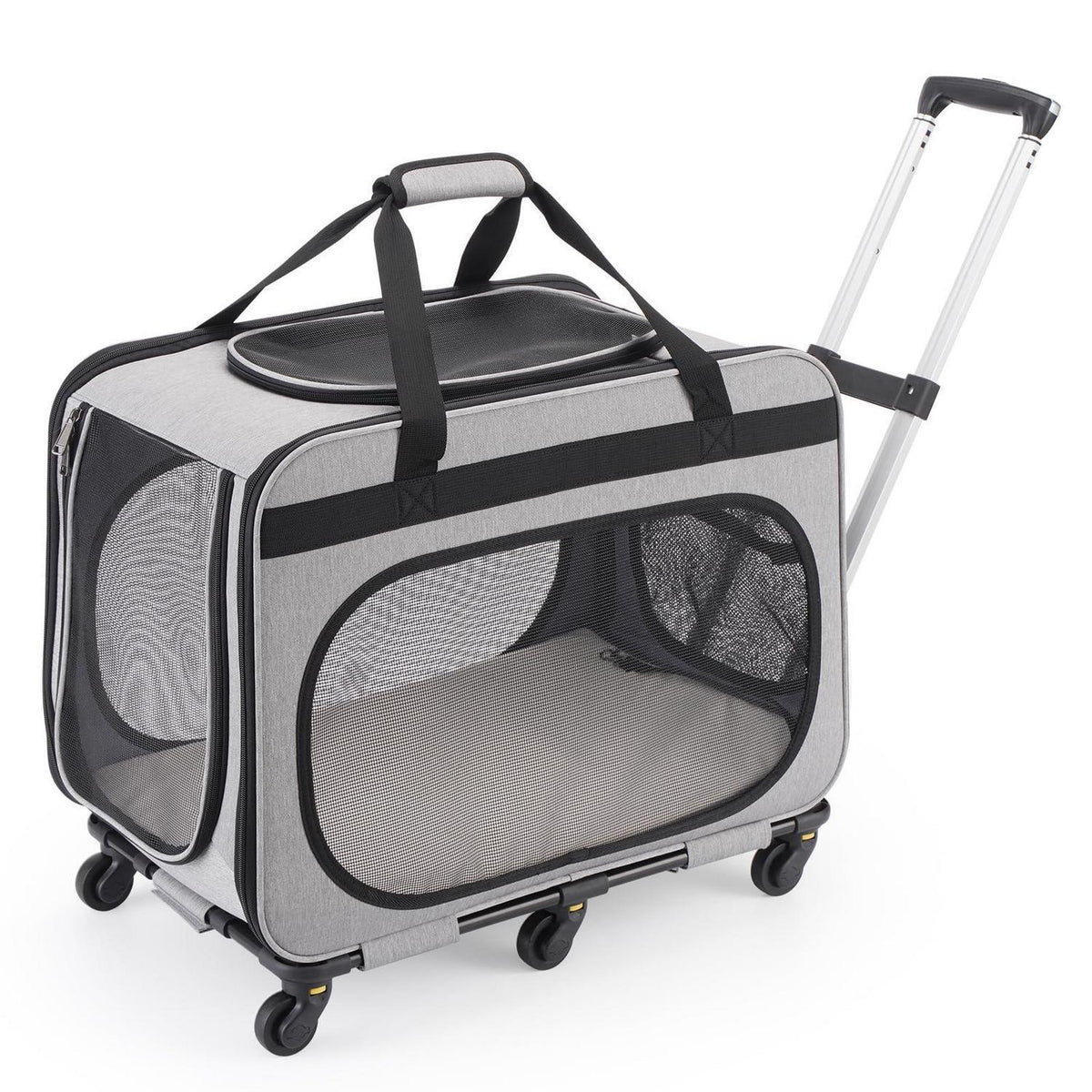 Transportbox Katze/Hund 20kg – 2-in-1 Reisebox mit Rollen