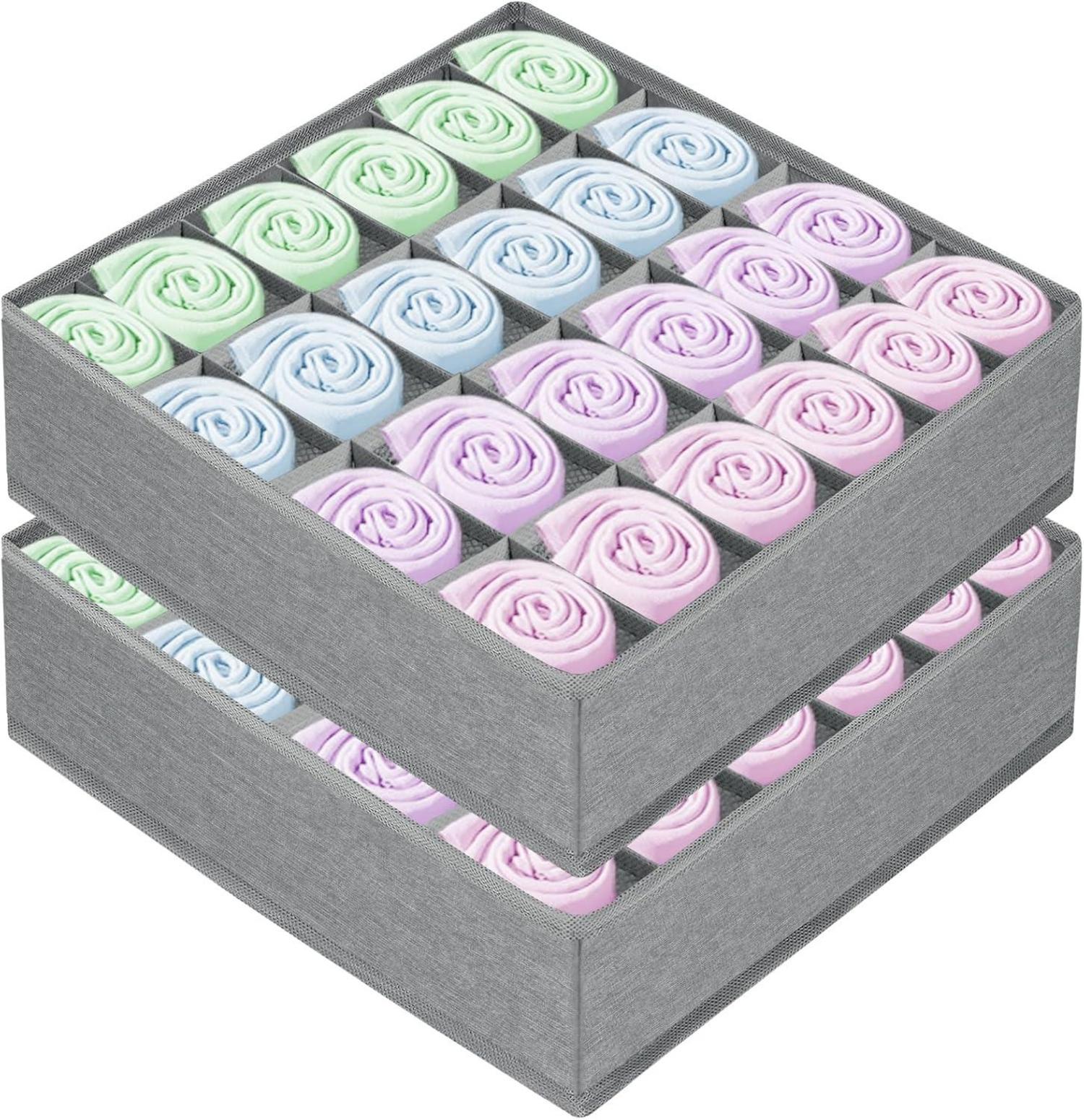 Aufbewahrungsbox 24 Zellen Organizer für Kleidung und Accessoires