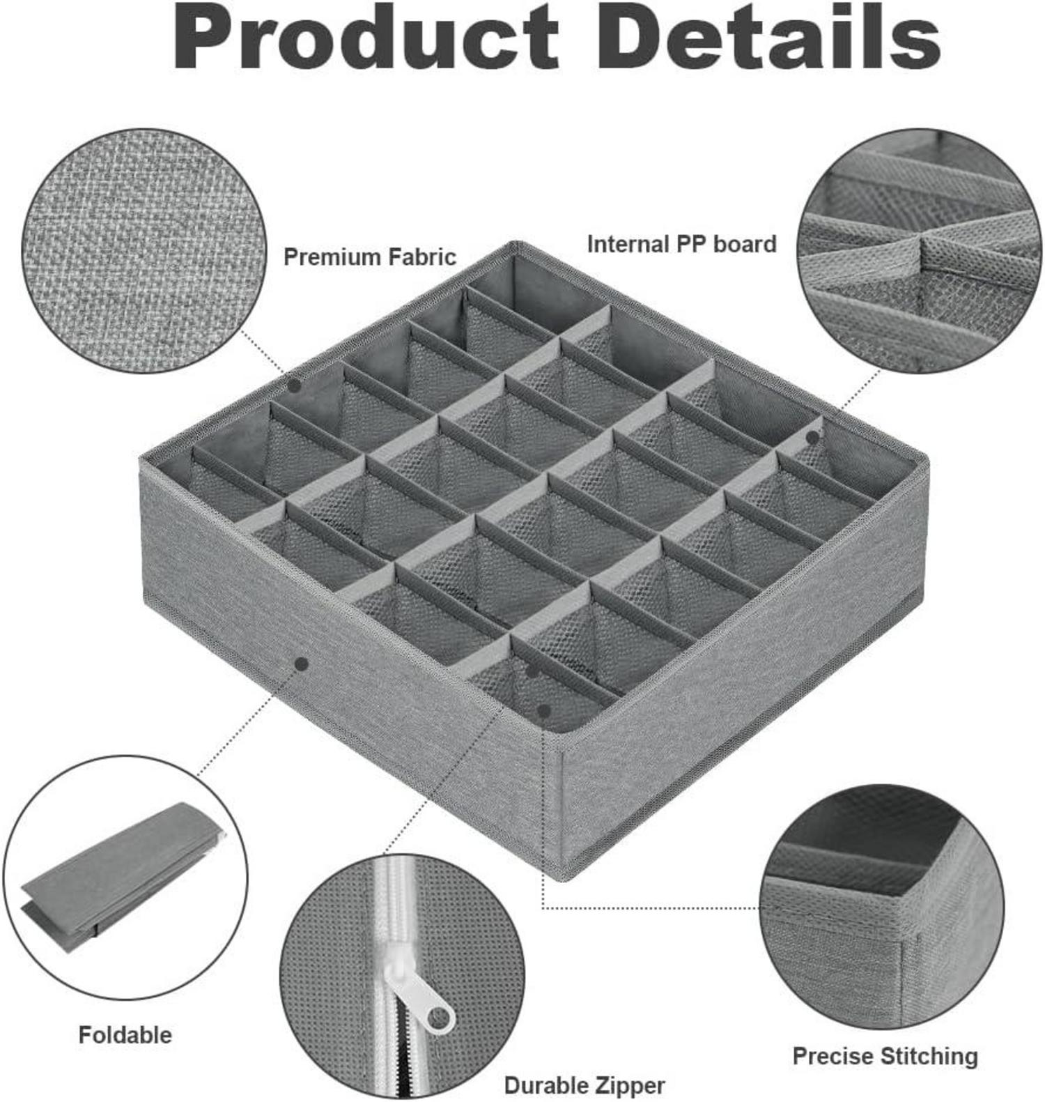 Faltbare Schublade Organizer 24 Zellen Aufbewahrungsboxen
