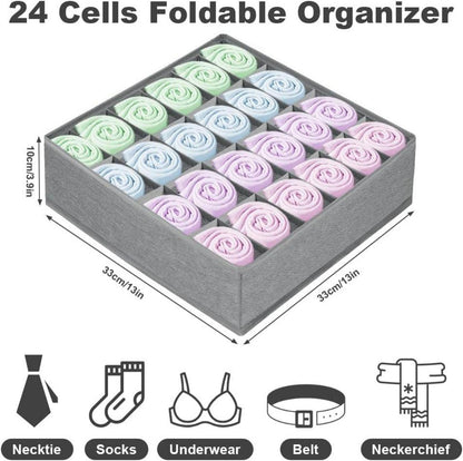 Aufbewahrungsbox 24 Zellen Organizer für Kleidung und Accessoires