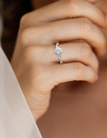 Verlobungsring Damen 1 Karat Moissanite Silber 925 Geschenk