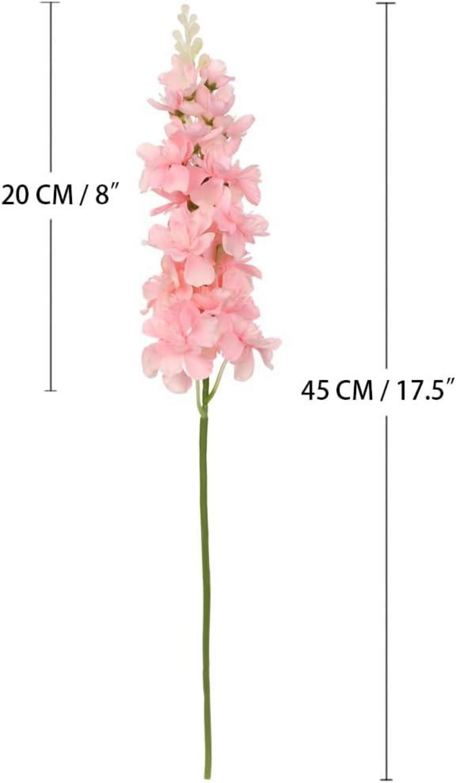 Künstliche Rittersporn Delphinium Rosa 6er-Set Dekoblumen